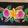 Wickelrock Blumen + Sarongschnalle, 115x165 cm, neu