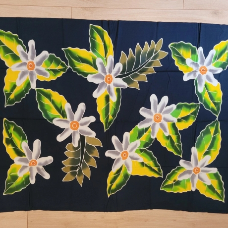 Wickelrock Blumen + Sarongschnalle, 115x165 cm, neu