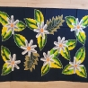 Wickelrock Blumen + Sarongschnalle, 115x165 cm, neu