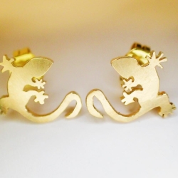 ohrstecker EIDECHSE in 585 GOLD