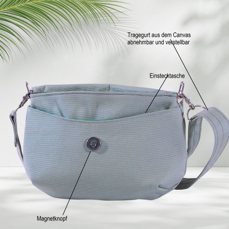 kleine Taschen zum Umhängen-Handtasche grün Stoff -grüne Tasche