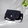 kleine Umhängetasche Damen/Clutch/Handtasche/Punkte/schwarz rot