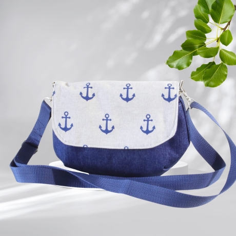 kleine Umhängetasche Damen/Clutch/Handtasche/maritim Anker Tasche