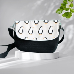 kleine beige Umhängetasche Damen/Clutch/Handtasche/Pinguin/