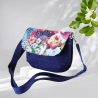kleine Umhängetasche Damen-Jeanstasche-Blumenmuster-Clutch-gelb