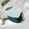 kleine Umhängetasche Damen/grüne Cord Tasche/Clutch/Handtasche