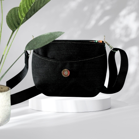 kleine Umhängetasche Damen/Clutch/Handtasche/Fuchs Motiv/grau