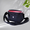 kleine Umhängetasche Damen/Clutch/Handtasche/Punkte/schwarz rot