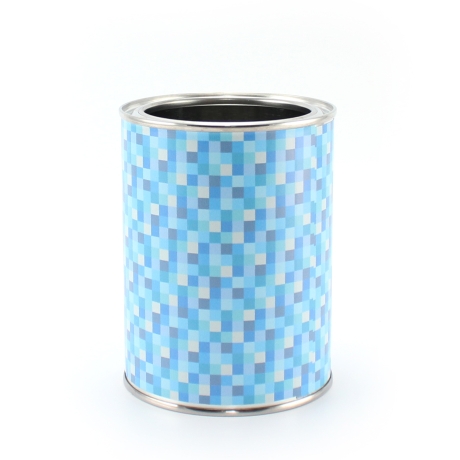 Stiftebecher Pixel blau inkl.12 Dreikant Buntstiften