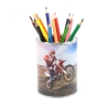 Stiftebecher Motocross inkl.12 Dreikant Buntstiften