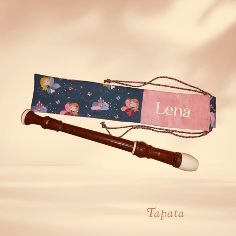 Flötentasche mit Namen, Flötenbeutel - Feen