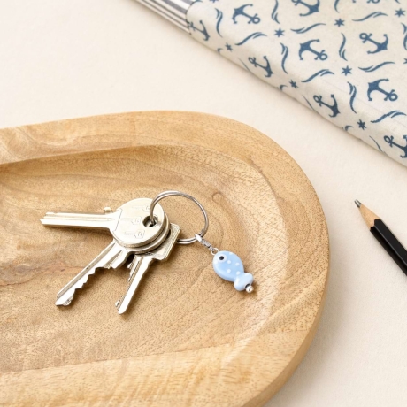 Geschenk Kommunion Fisch Anhänger Keramik Symbol