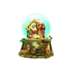 Spieluhr - Schneekugel Krippe, handbemalt, SP 49027