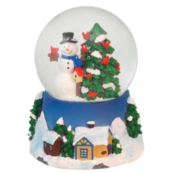 Spieluhr Schneemann m. Cardinalsv., handbemalt, SP 59130