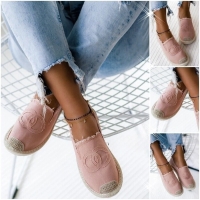 Espandrillos Espadrilles Boho Espandrilles Slipper Bast Puder 36