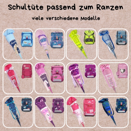 Schultüte passend zum Schulranzen - viele Modelle