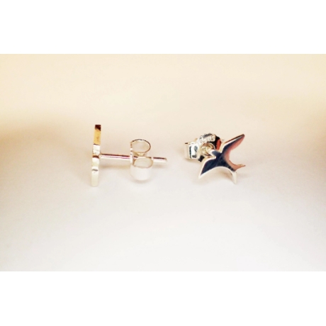 ohrstecker schwalben in echtem 925er SILBER