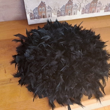 Federkranz Kranz Federn Dekoration schwarz 40cm Deko