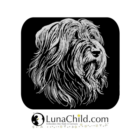 NEU Stickdatei Bearded Collie Maddox Hund