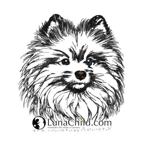 NEU Stickdatei deutscher Spitz Stormy Hund LunaChild