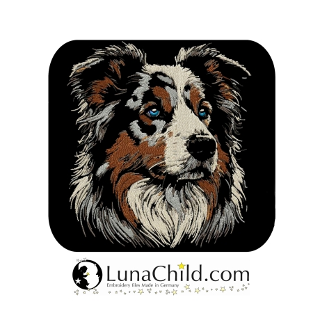 NEU Stickdatei Border Collie Three Colors Oreo 