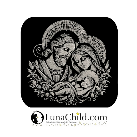 NEU Stickdatei Maria Josef Jesus realistisch