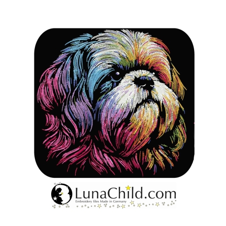 NEU Stickdatei Shih Tzu Nandi Hund Lunachild