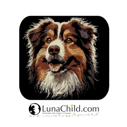 Neu Stickdatei Border Collie Quasto braun Lunachild
