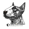 Neu Stickdatei Bullterrier Chiquita Hund realistisch