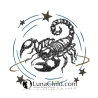 Neu Stickdatei Sternzeichen Skorpion realistisch Lunachild