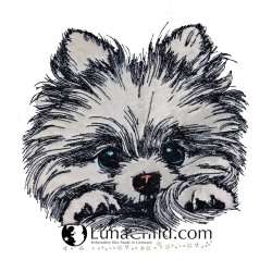 NEU Applikation Stickdatei Pomeranian  Lou Hund 