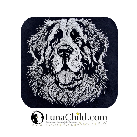NEU Stickdatei Bernhardiner Silvester Hund 
