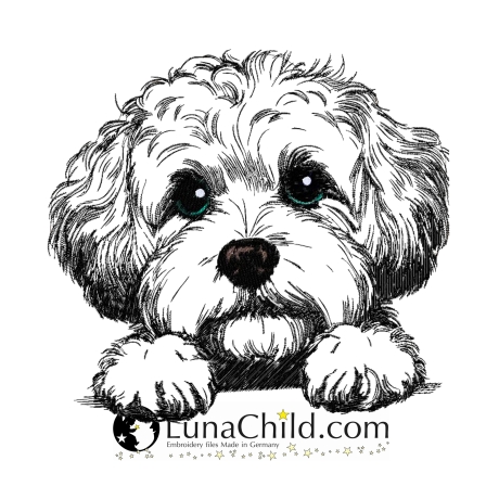 NEU Stickdatei Bichpoo Annika Hund LunaChild