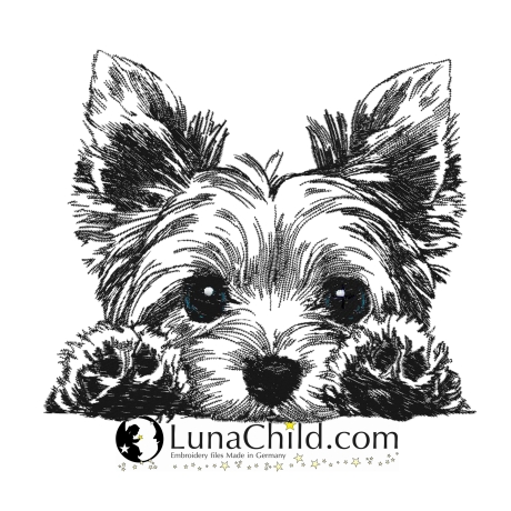 NEU Stickdatei Yorkshire Terrier Lucy Hund
