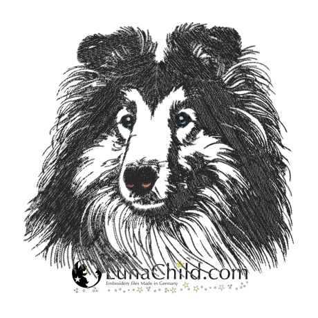 NEU Stickdatei Staffordshire Collie Ian LunaChild