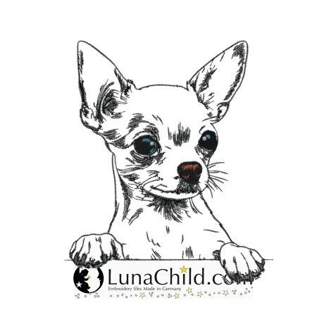 NEU Stickdatei Chihuahua kurzhaar Aage Hund