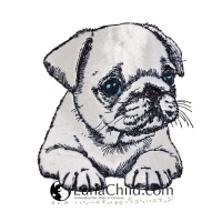 NEU Applikation Stickdatei Mops Welpe Daisy Hund 