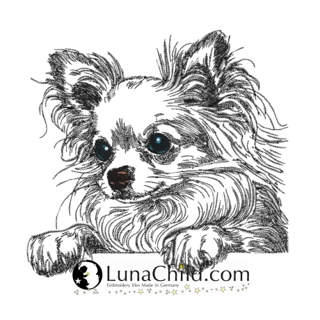 NEU Stickdatei Chihuahua Kim Hund realistisch