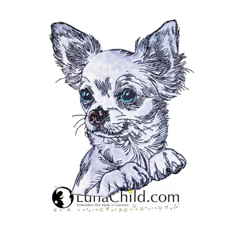 NEU Stickdatei Applikation Chihuahua Dolly 