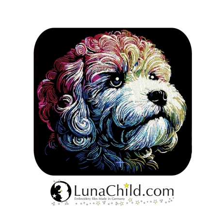 NEU AUFWENDIGE Stickdatei Bichpoo Cosima LunaChild