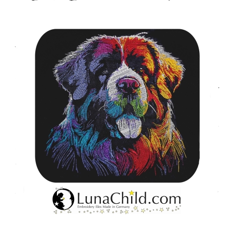 NEU Stickdatei Bernhardiner Arnold  Hund