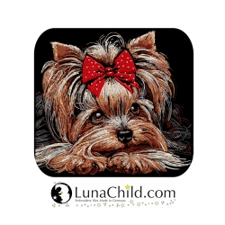 Neu AUFWENDIGE Stickdatei Yorkshire Terrier Birdie