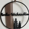 Moderner Türkranz Weihnachten – 3D-Druck mit „Frohe Weihnachten“