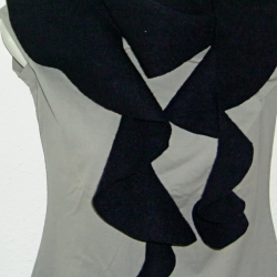 Kragenschal handgefertigt Walkloden 100% Wolle schwarz