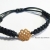 Armband schwarz Rosette Makramee handmade Flechtarmband