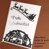 Weihnachtskarte frohe Weihnachten Festtags-Karte Schwarz & Silber