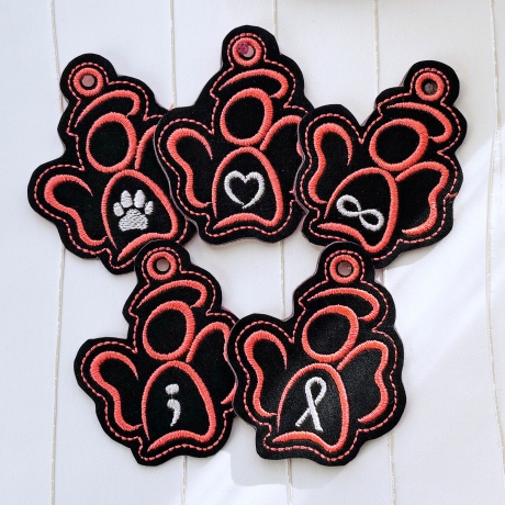 10x Schutzengel ITH Anhänger Stickdatei Symbole Achtsamkeit 