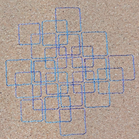 7 x Quadrate Füllmuster Stickdatei Redwork Stickdirwas