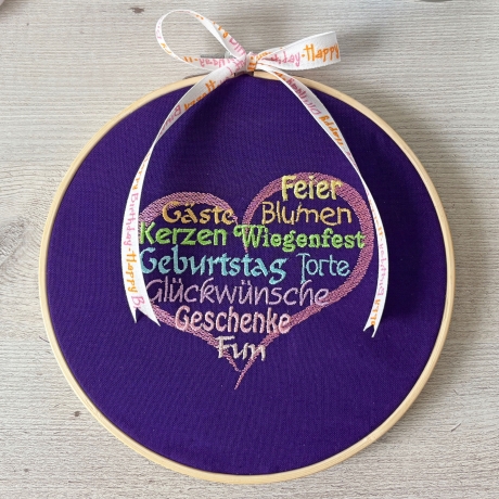 Geburtstagsherz Stickdatei Wortwolke Herz Geburtstag stickdirwas