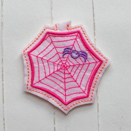 Spinne mit Netz Lichtdeko Halloween Stickdatei